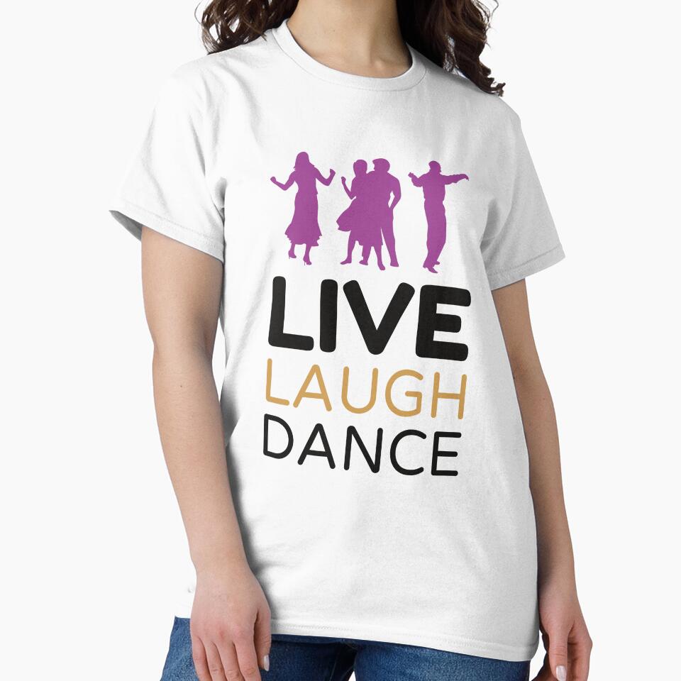 Live Laugh Dance - Short Motivational Phrases | Colorful Stylish Dance Typography by Delandor