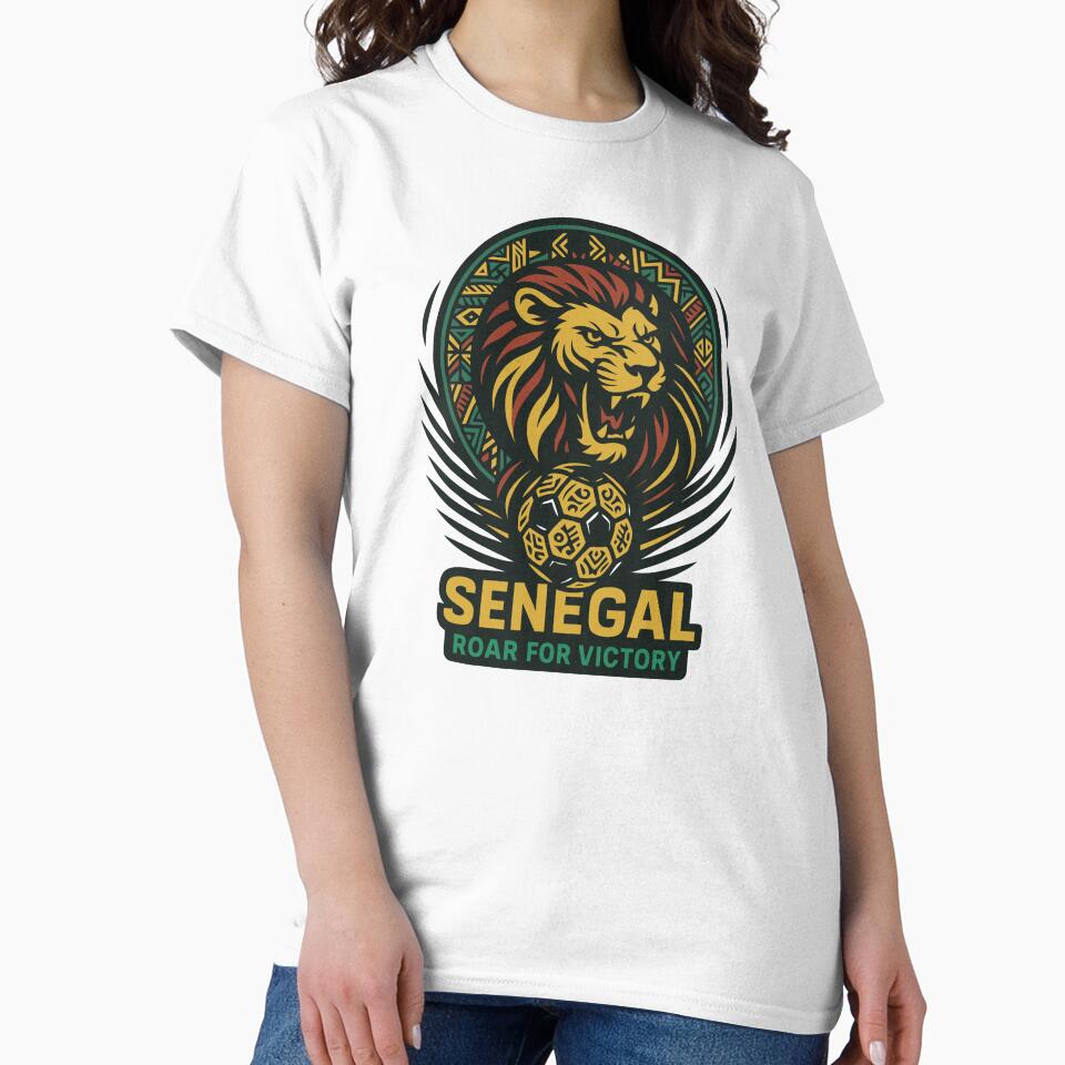 Senegal Soccer Lion Design – Roar for Victory | Africa Football Team Supporter Art by PrintMastery