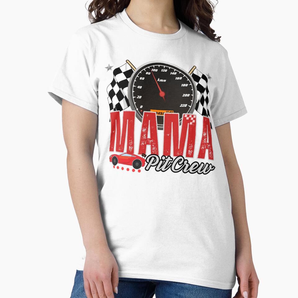 Racing Birthday Party Matching Family Race Car Pit Crew Mama by Sukhumpan
