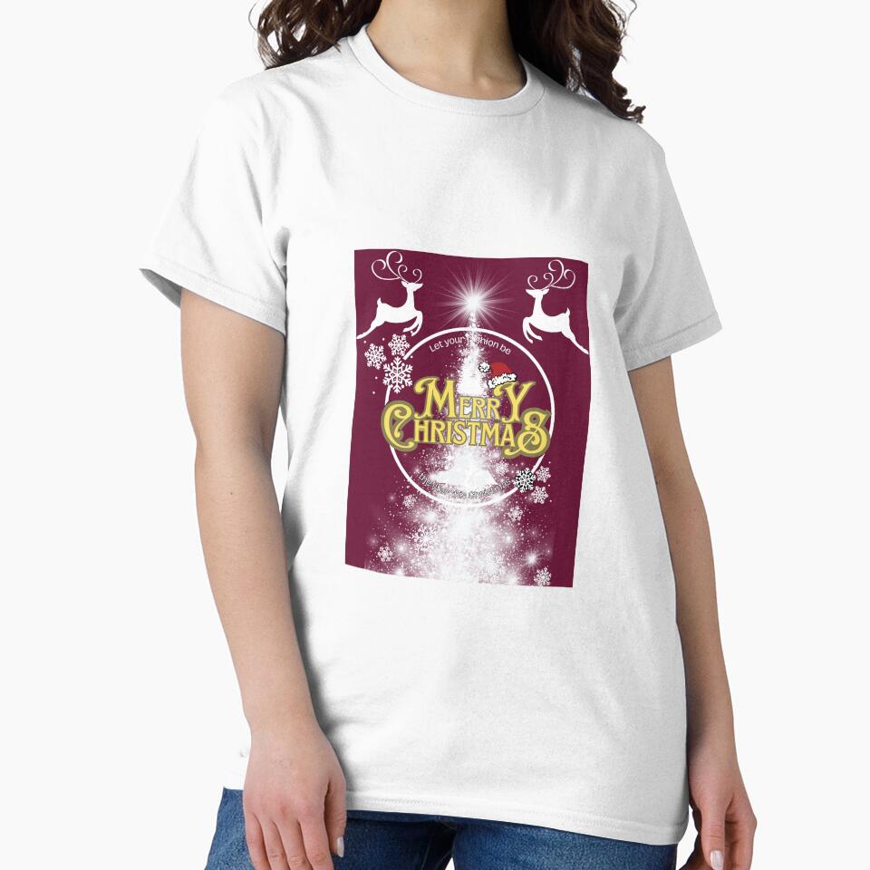 Christmas T-shirts,Christmas Clothes red/purple by ysogoodsshop