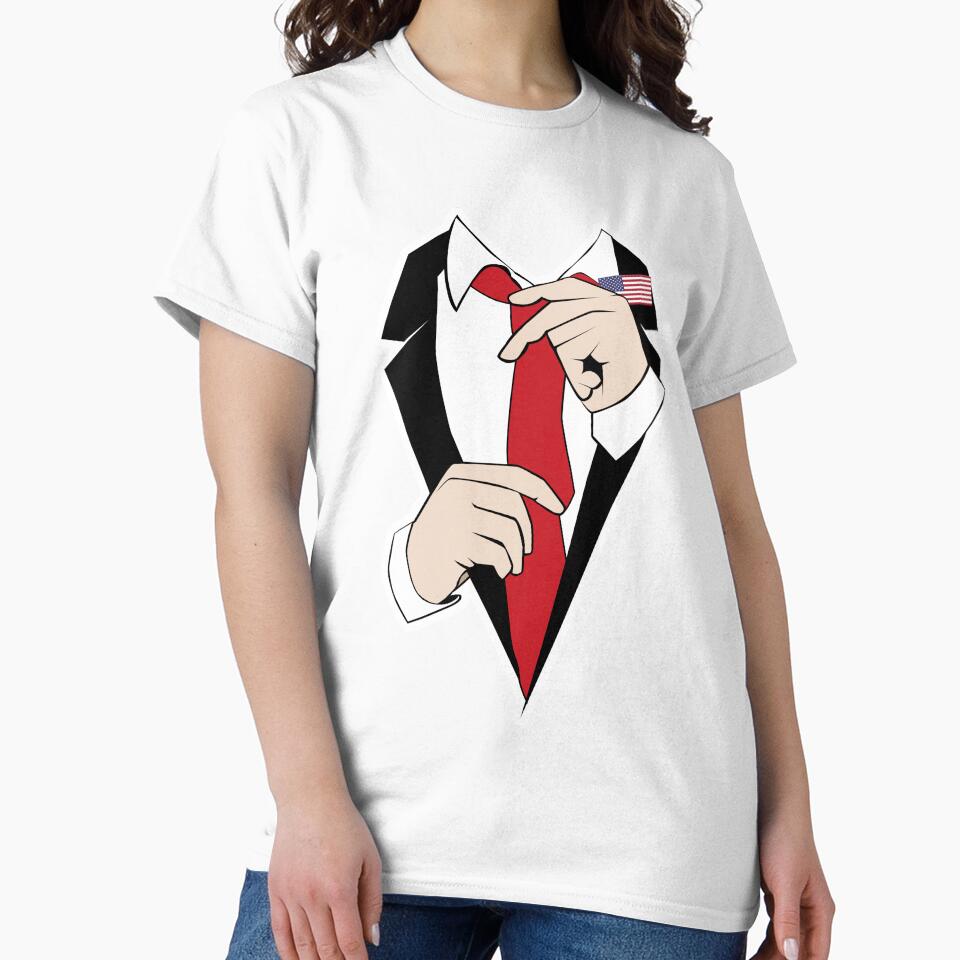 Suit Tuxedo Tie USA T-Shirt by AllStarMerch