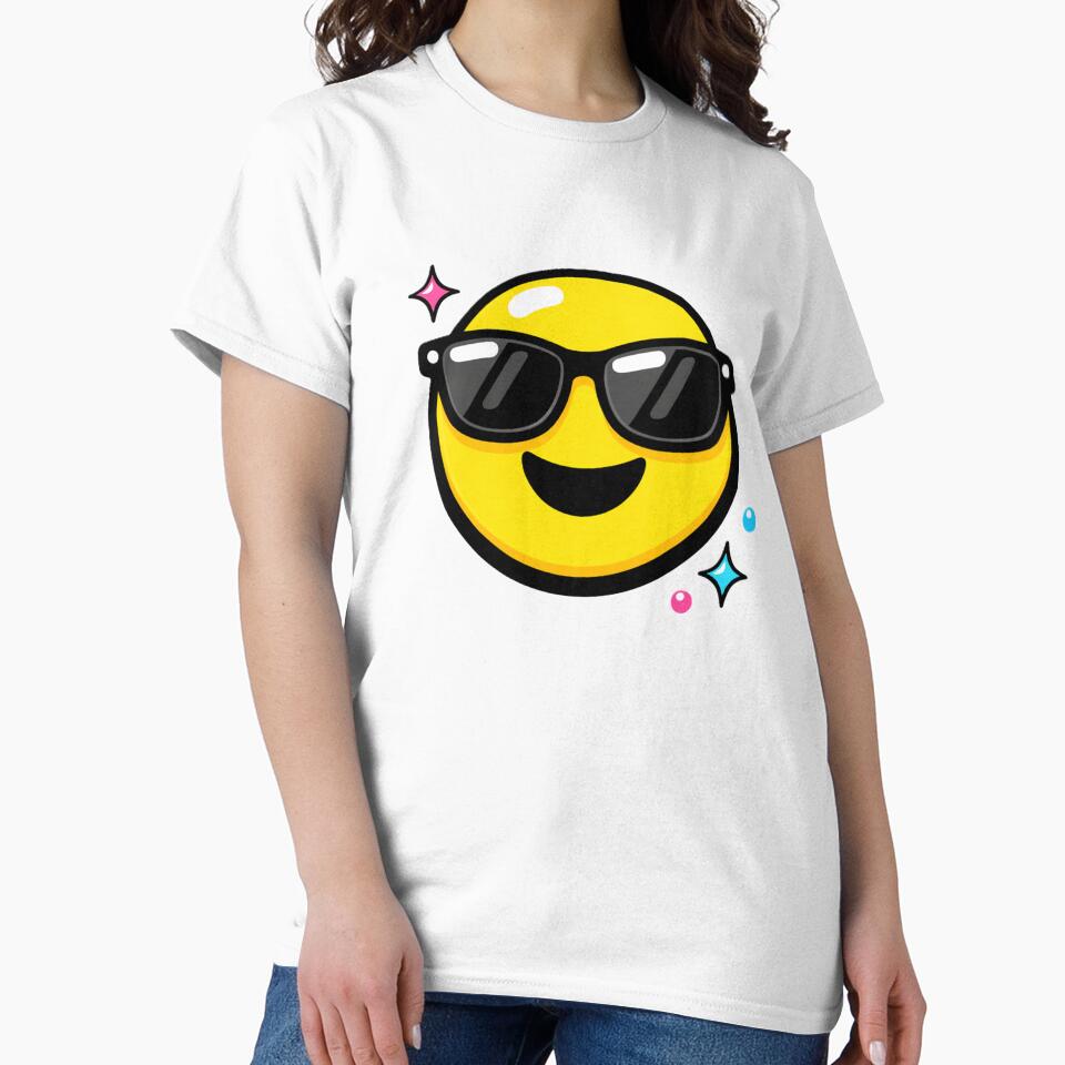 Happy Cool Smiley Y2K Aesthetic by LittleRoarArt