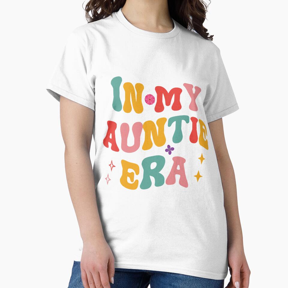 in My Auntie Era Shirts Women Oversized Aunt Tees Tops Funny Auntie Shirt for women by FREIHEIT STORE ☑️