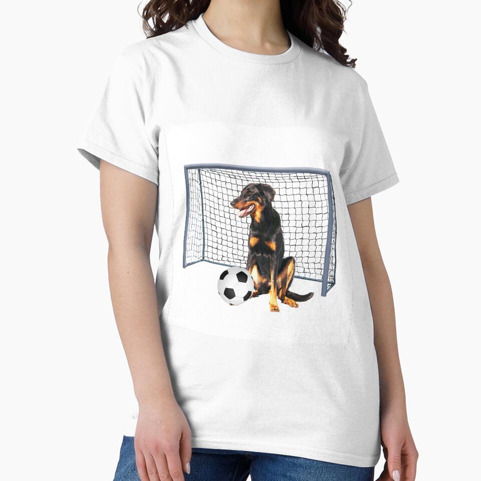 Doberman Dog - Football soccer goal by Move-Art