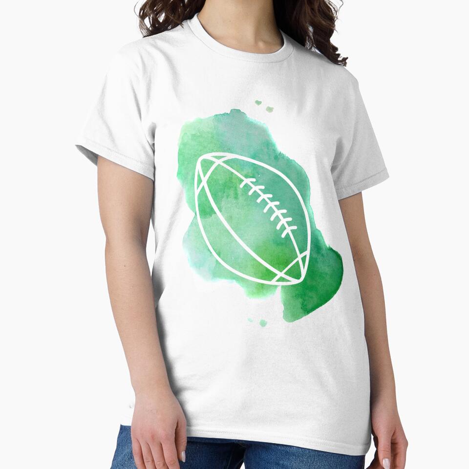 Footbal girl Green Watercolor by RaquelDeneth