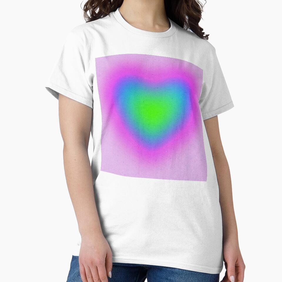 Y2K Pink Bubble Gum, Blue, And Lime Heart by DEC02