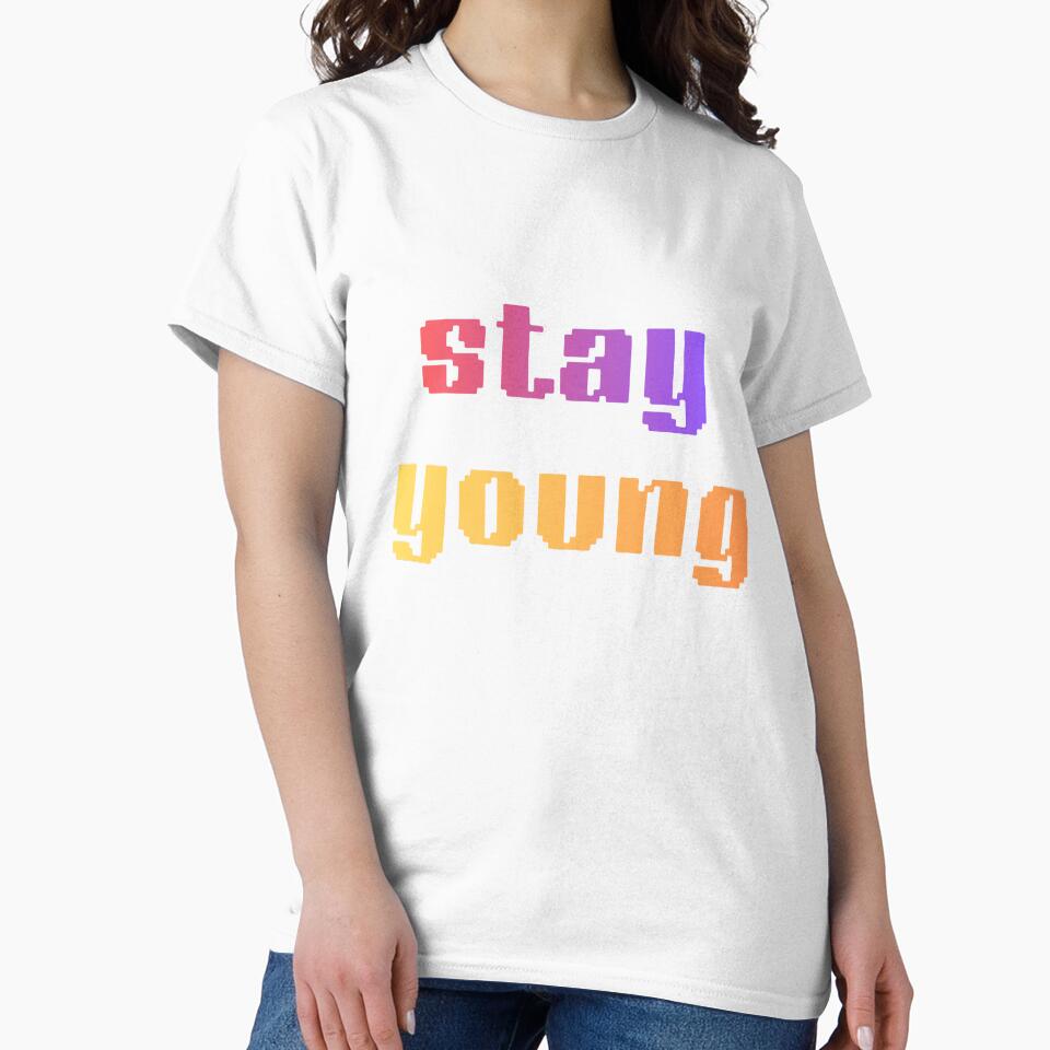 Stay young Motivational, Quote Premium Oversized Hoodie. by printeGear
