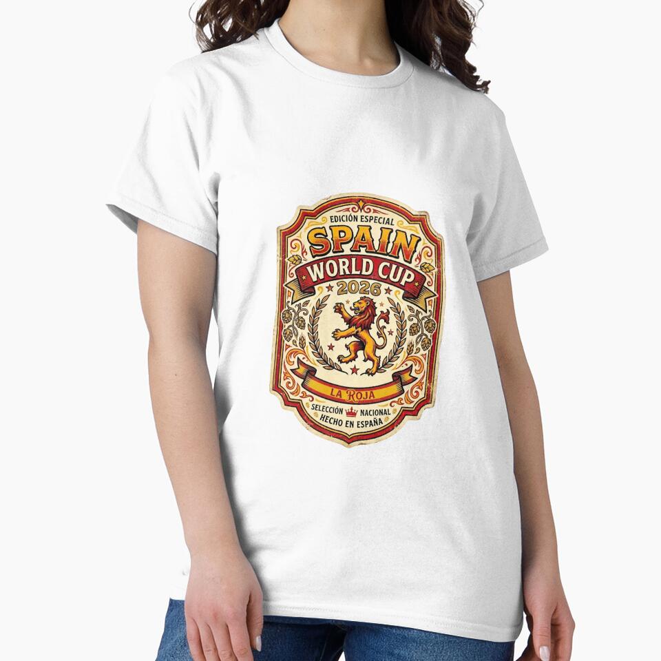 Spain World Cup 2026 — Vintage Shield La Roja Retro Style by David Mateo ArtWorks