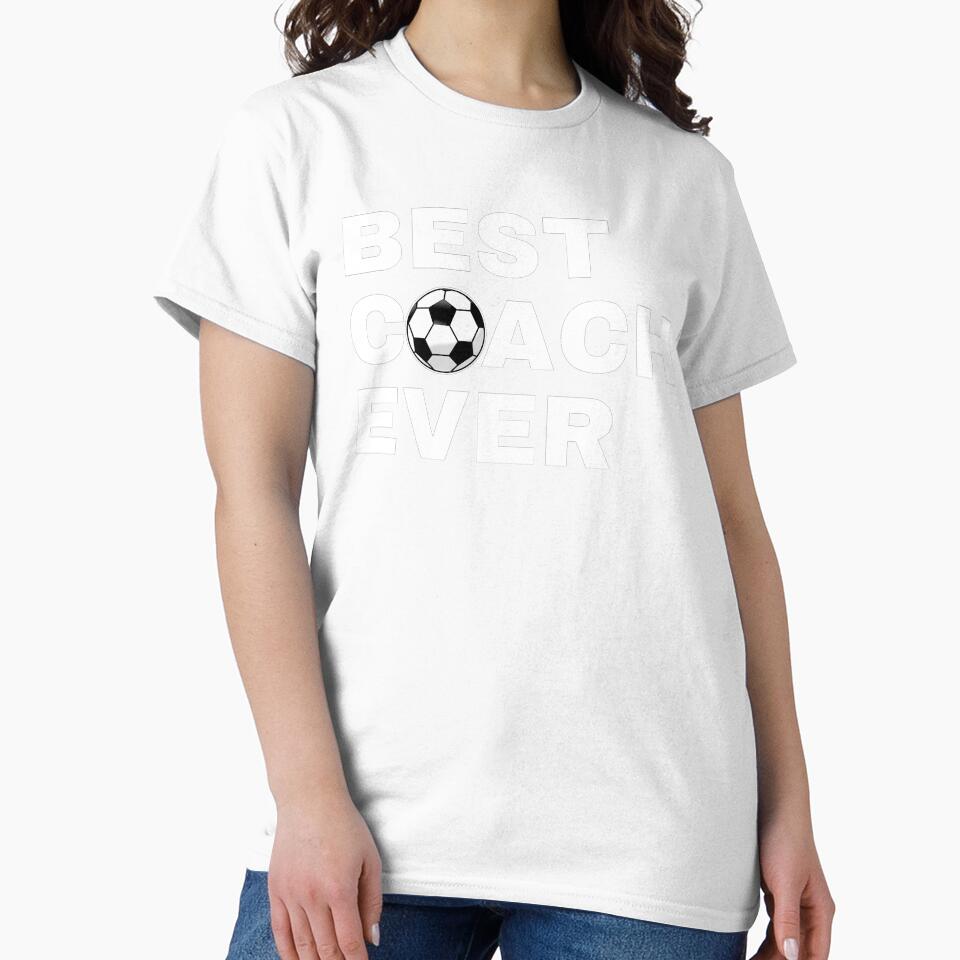 Best Coach Ever Soccer (Football) - White by GymWearDepot