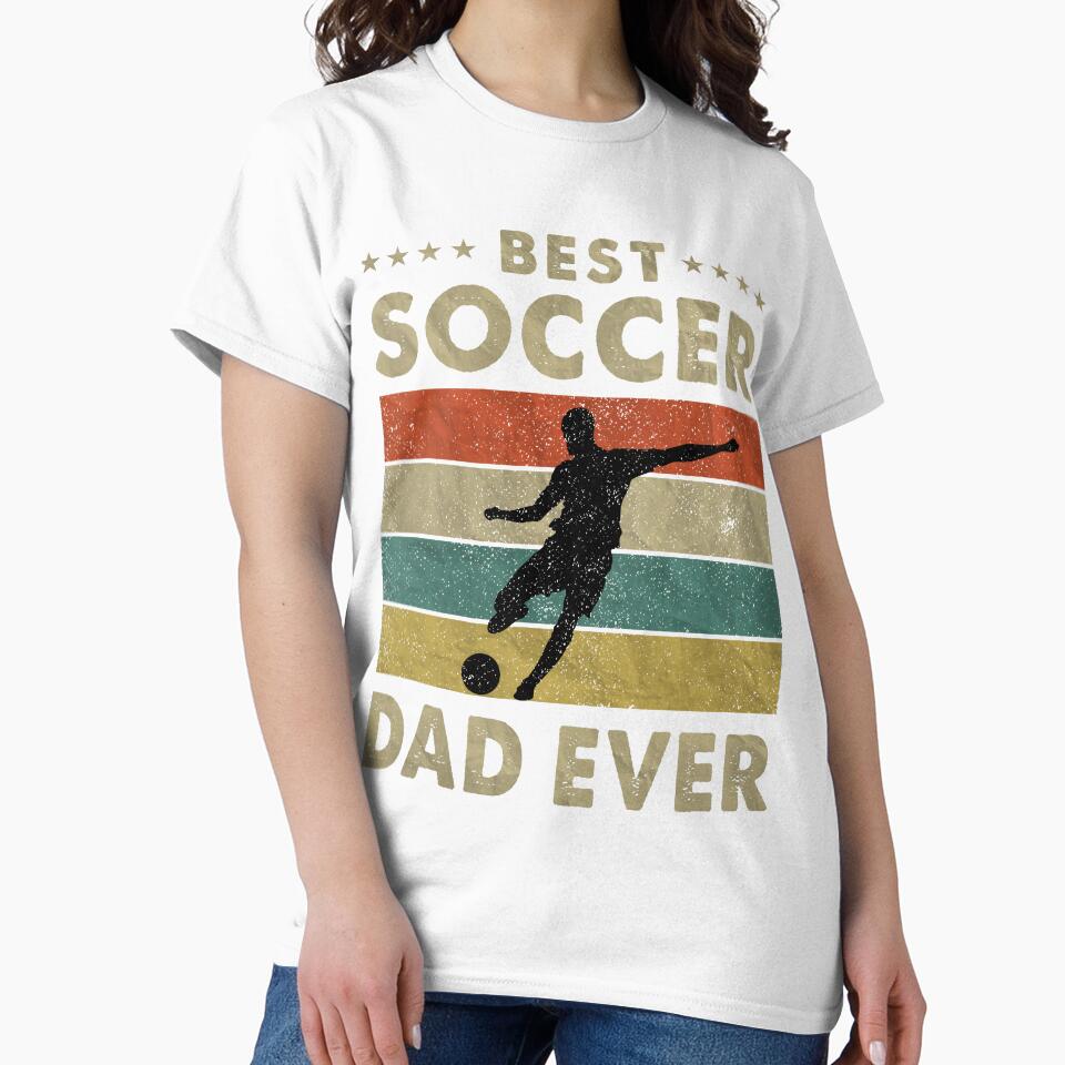 Best Soccer Dad Ever Vintage Soccer Father's Day by RetroStyle247