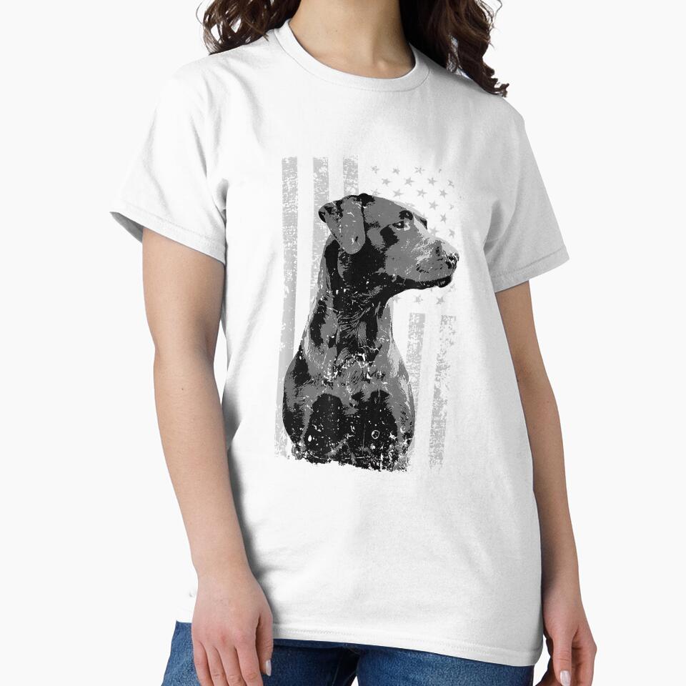 Patriotic USA Flag Black Labrador gift for Lab Owners Short Sleeve by Goleon12