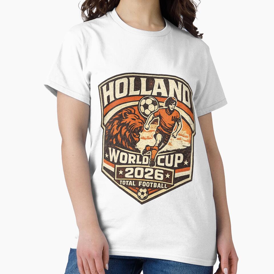 Holland World Cup 2026 Total Football Retro Vintage T-Shirt by ArthUpscale