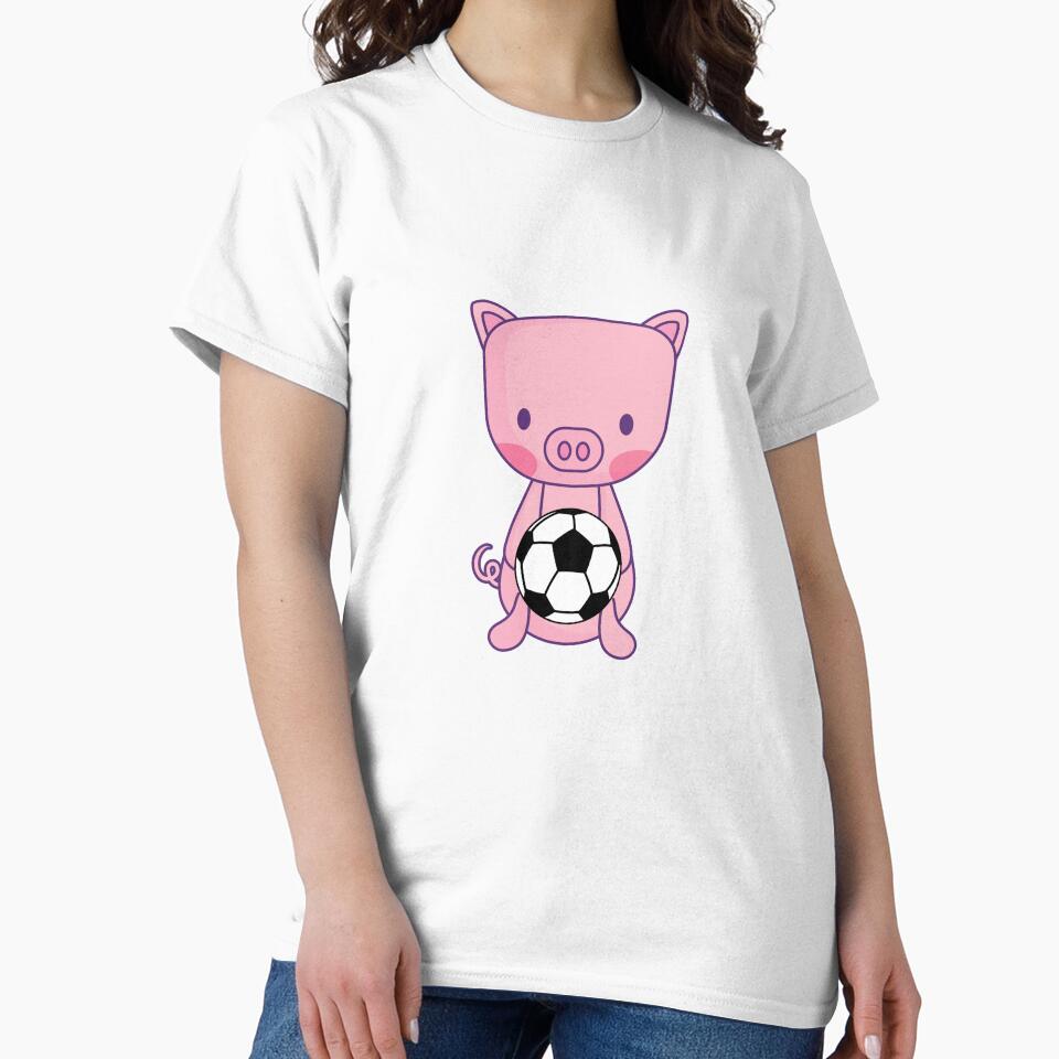 Cute Pig holding soccer ball by ijdesigns