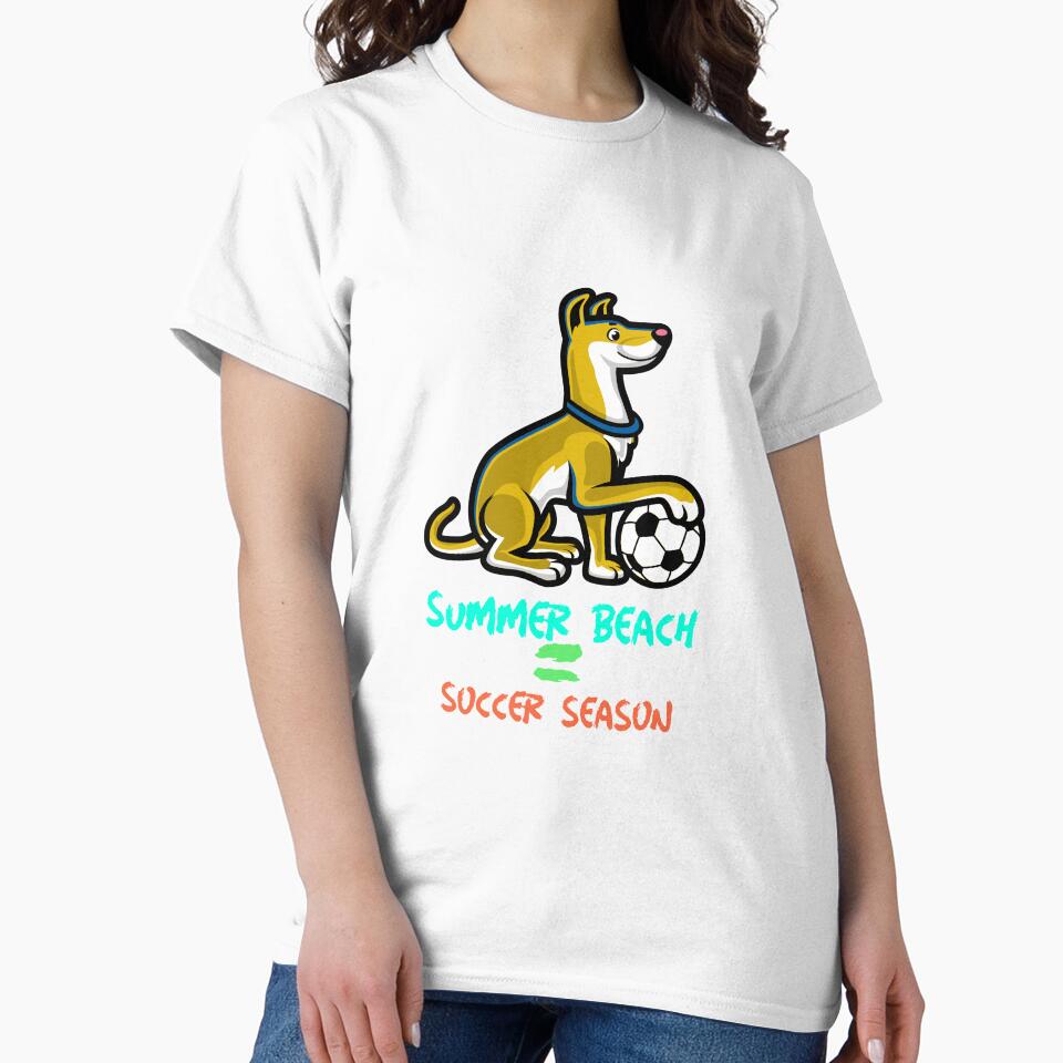 Summer beach soccer season vintage dog by Socool101