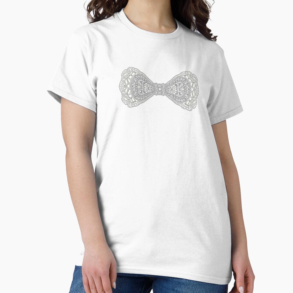 White floral lace bow by uunaa