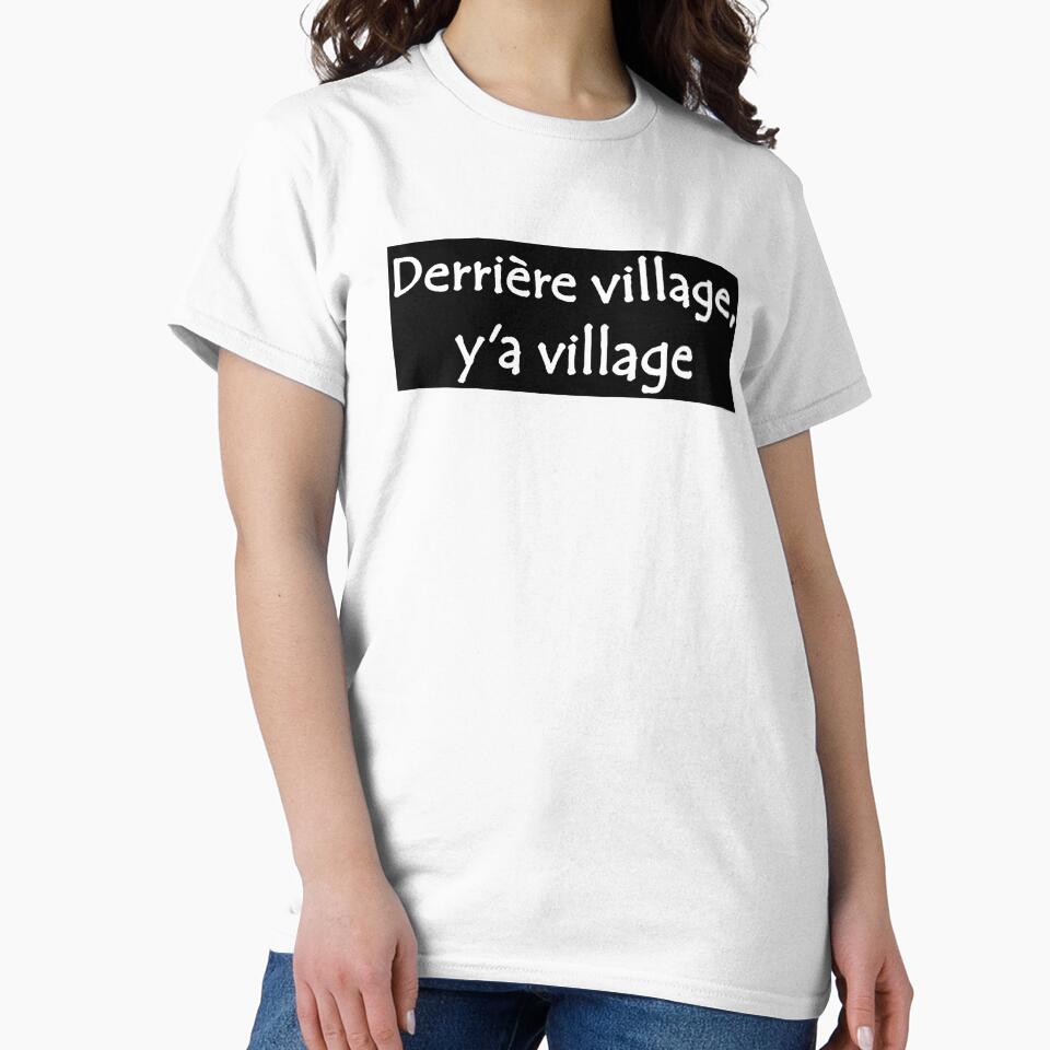 Derrière Village y'a Village  West African French Street Slang Quote  Black & White by Tony Cisse