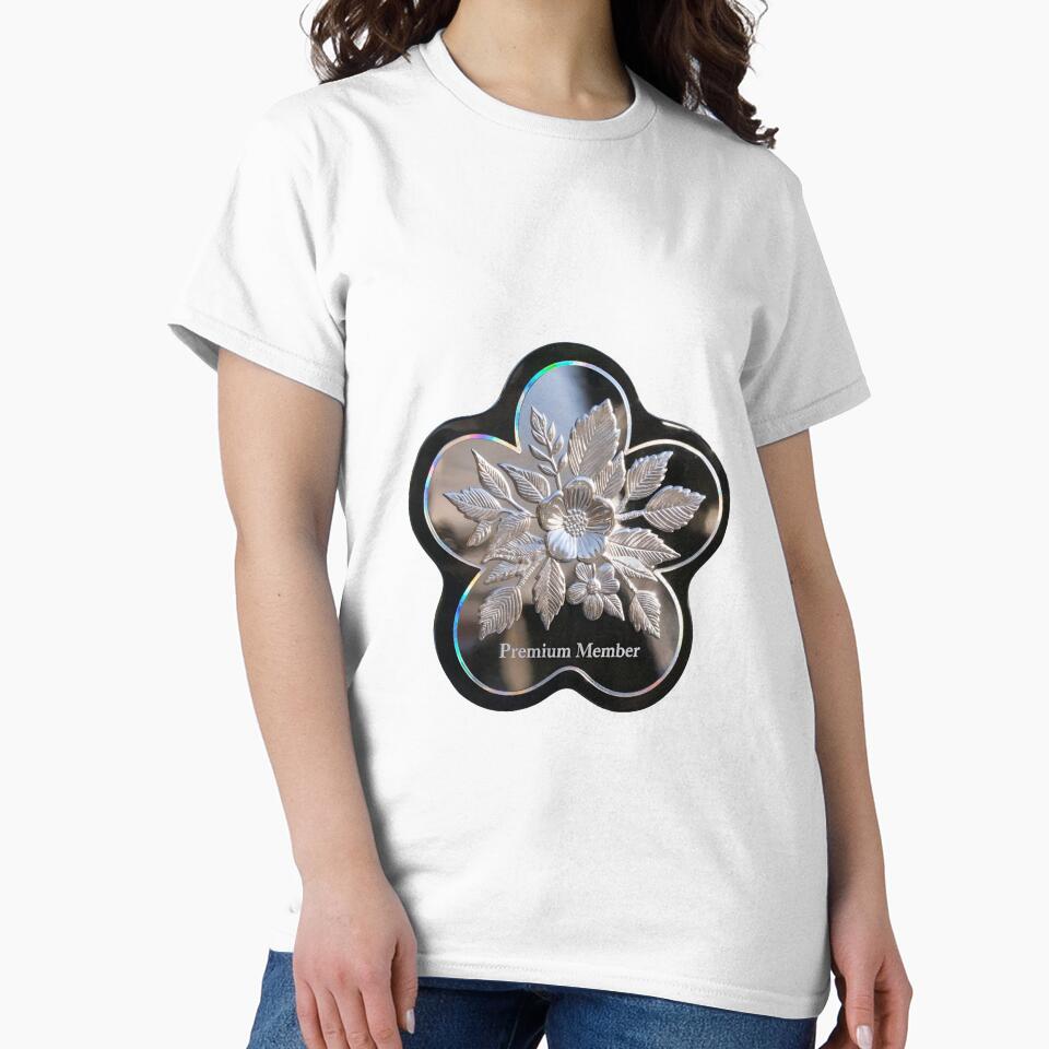 A premium member badge with a flower design on transparent background by Creative88Art