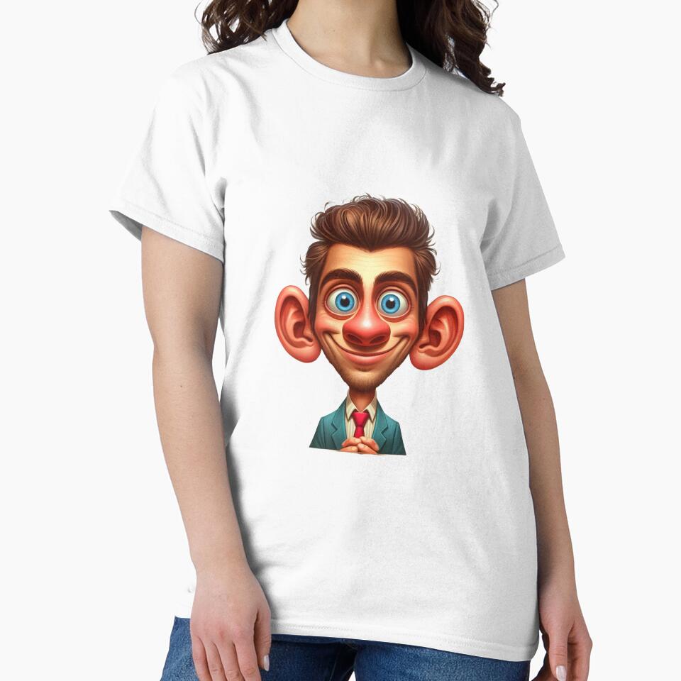 Caricature Art: Business Person with Oversized Ears by DotsAndDesigns