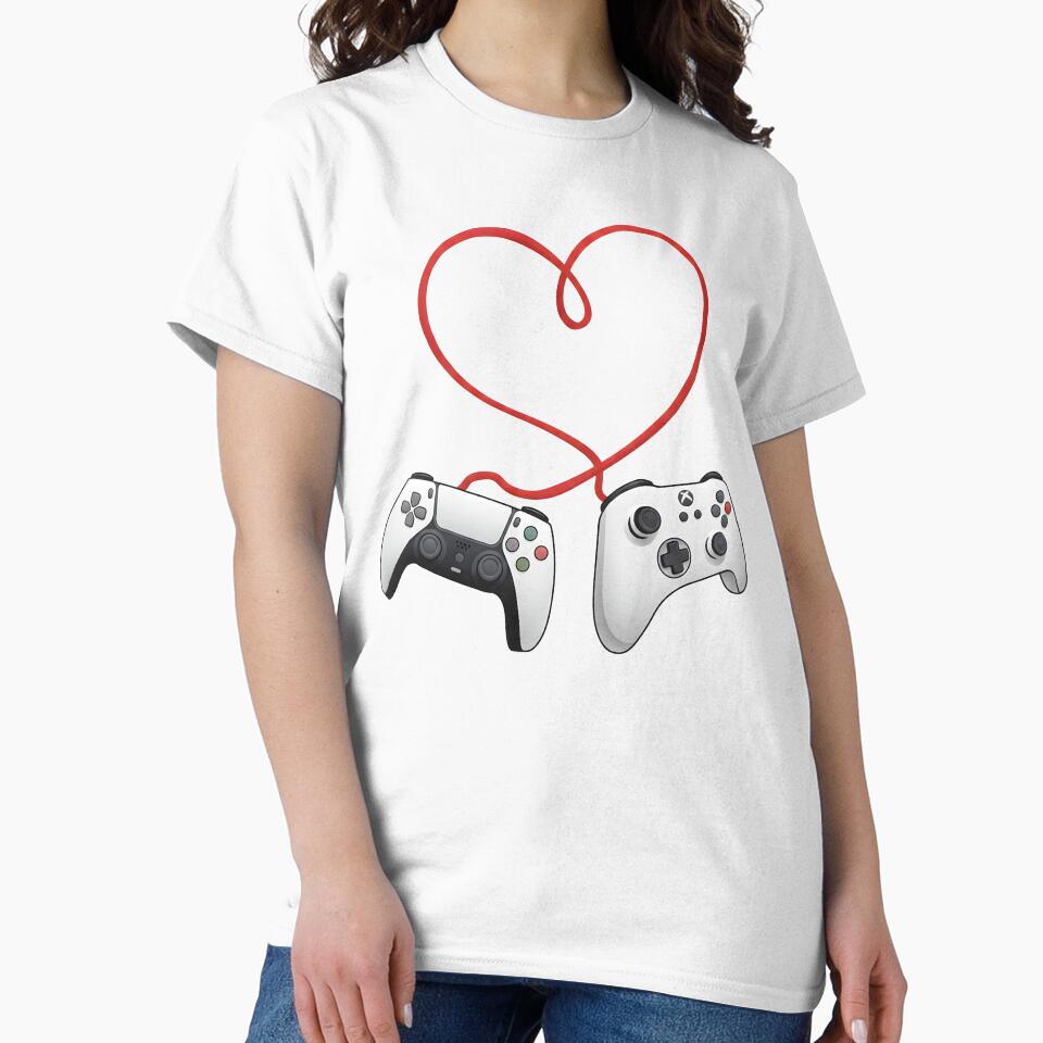 Video Gamer Valentines Day, Video Game Controllers Heart Unisex, Valentines Day Gamer For Kids by DesignDenDo ⭐⭐⭐⭐⭐