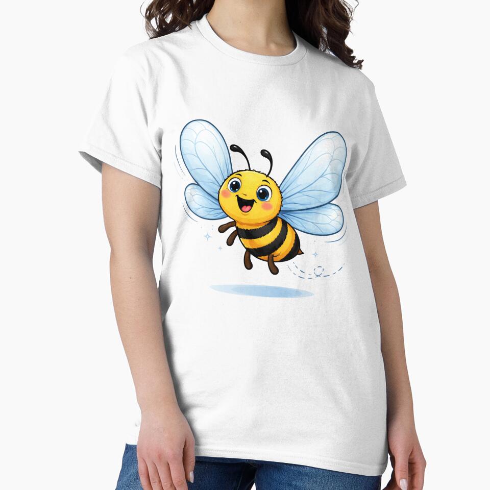 Funny cartoon bee with oversized wings by PriyankaSonara