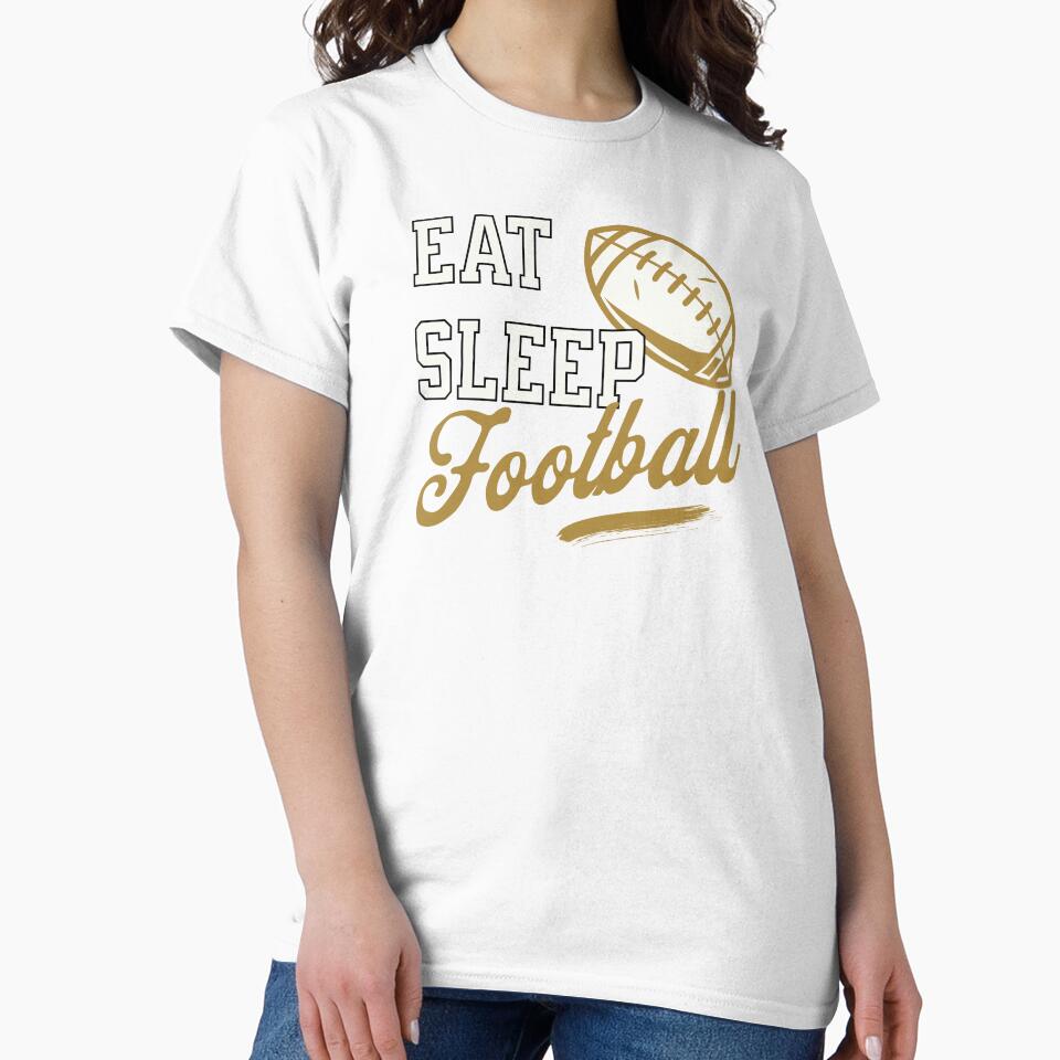 Funny football eat sleep repeat fan t-shirt birthday gift for dad, uncle, brother. by Barb  Hamilton ⭐⭐⭐⭐⭐