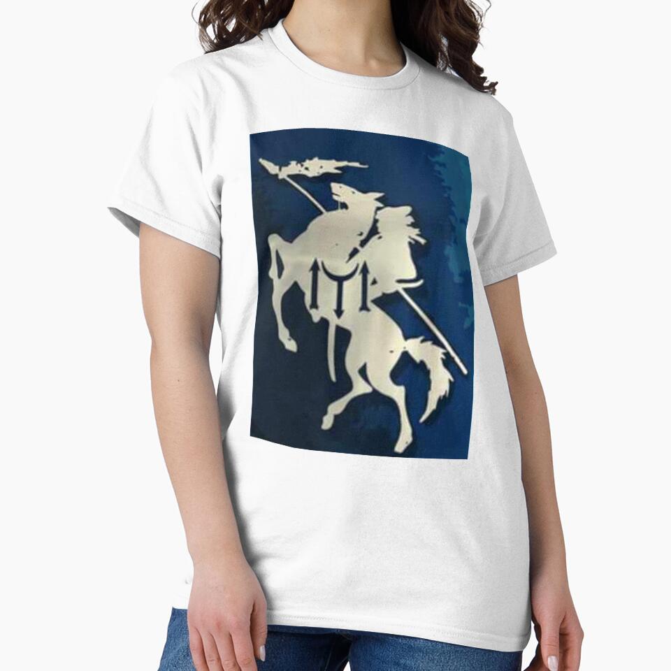 Horse Rider print Cotton T-shirt by storeInsight