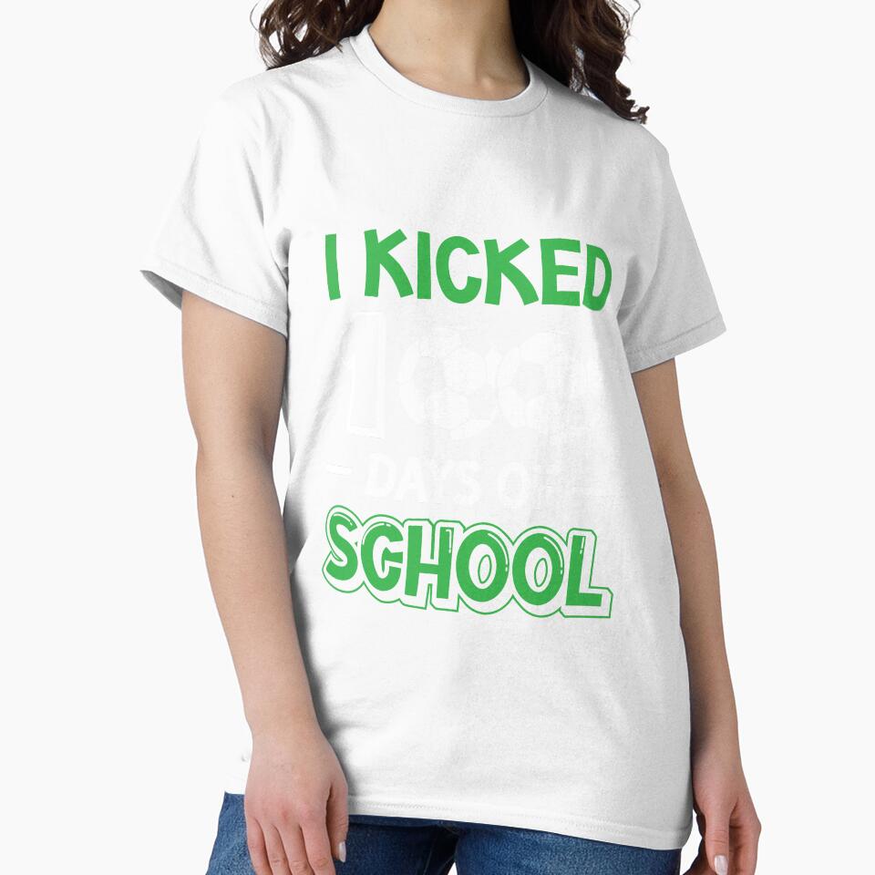 I Kicked 100 Days Of School Soccer Player Sport Kids by dannybel