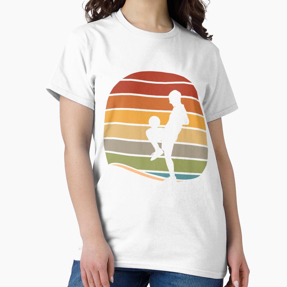 Retro Vintage Soccer Player Sunset Graphic by tempotats