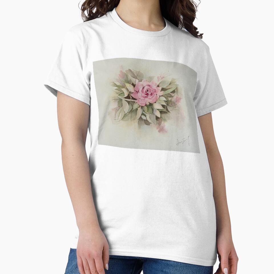 Romantic pink rose florals by haijing2024