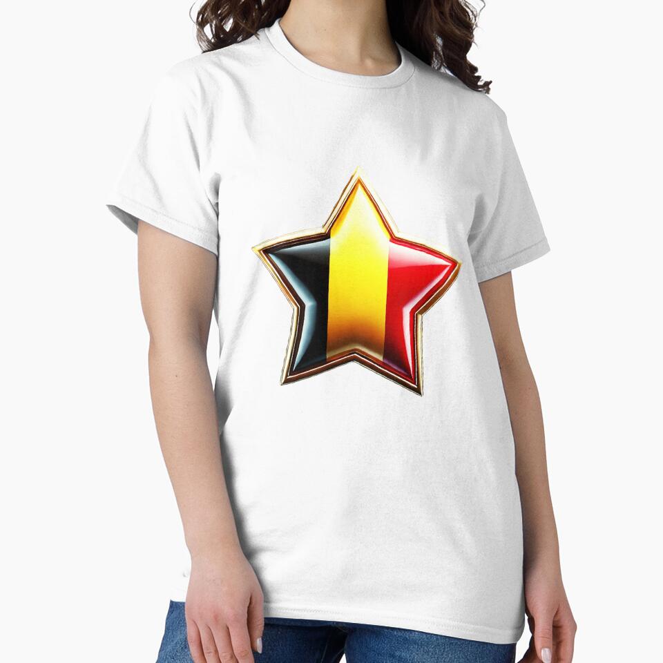 ⭐ Belgium Pride - Bold & Shiny Star Flag Design ⭐ by Highlandkings