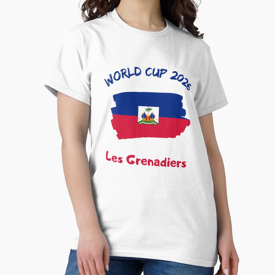 Haiti Football Fan Haitian Soccer Supporter National Team Pride Caribbean 2026 T-Shirt_90544900 by gidget-gadget
