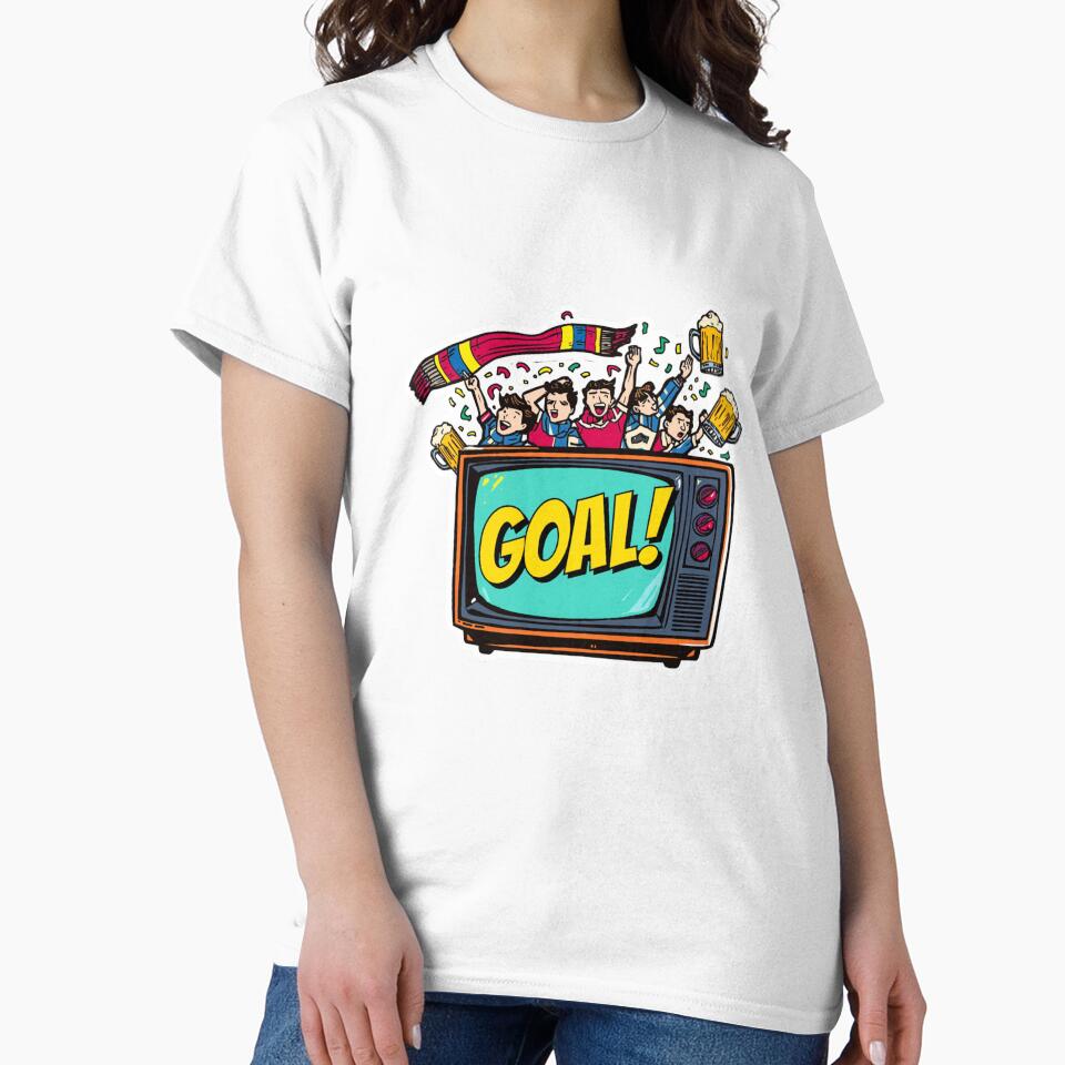 Funny Retro TV Goal Exploding Soccer Fan Match Day by ArtDreamClub