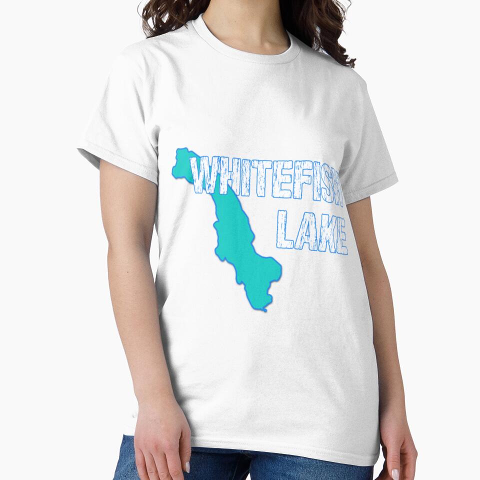Whitefish Lake Montana Long Sleeve T-Shirt by AnthonyDagmar
