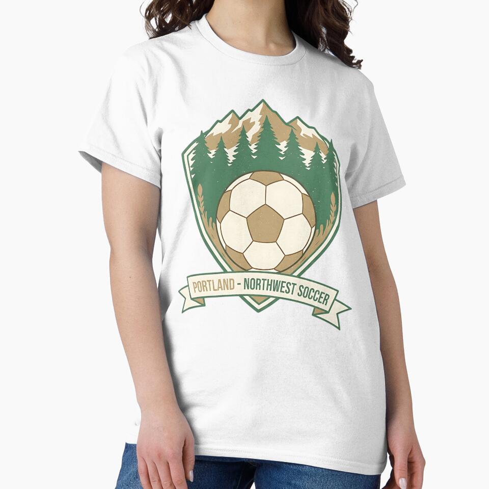 Portland Northwest Soccer Vintage Mountain Crest Design by PostersMode