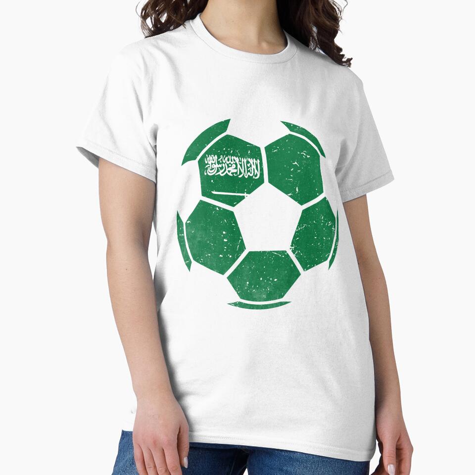 Saudi Arabia Soccer Ball Flag Jersey Saudi Football Fan by EIMgraphic