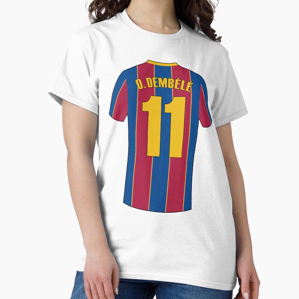 Ousmane dembele Barcelona football jersey by Justtrendytees