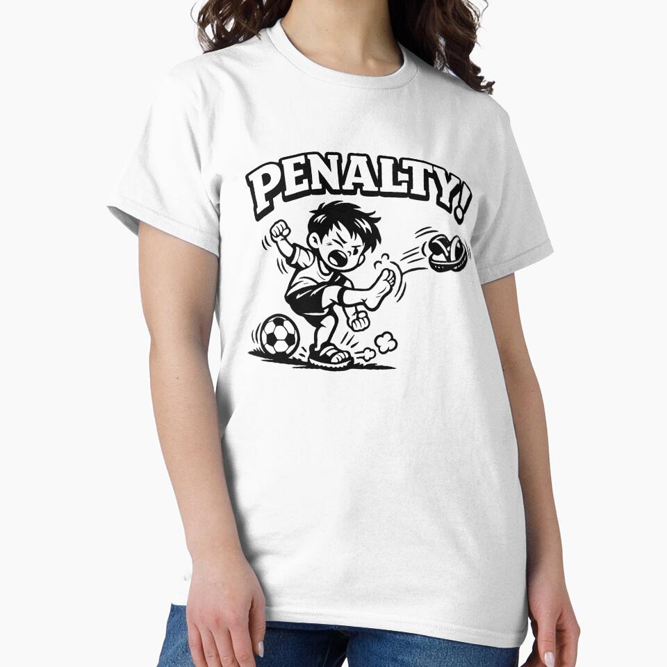 Penalty! Funny Soccer Fail T-Shirt Design by Mikoff04-arts