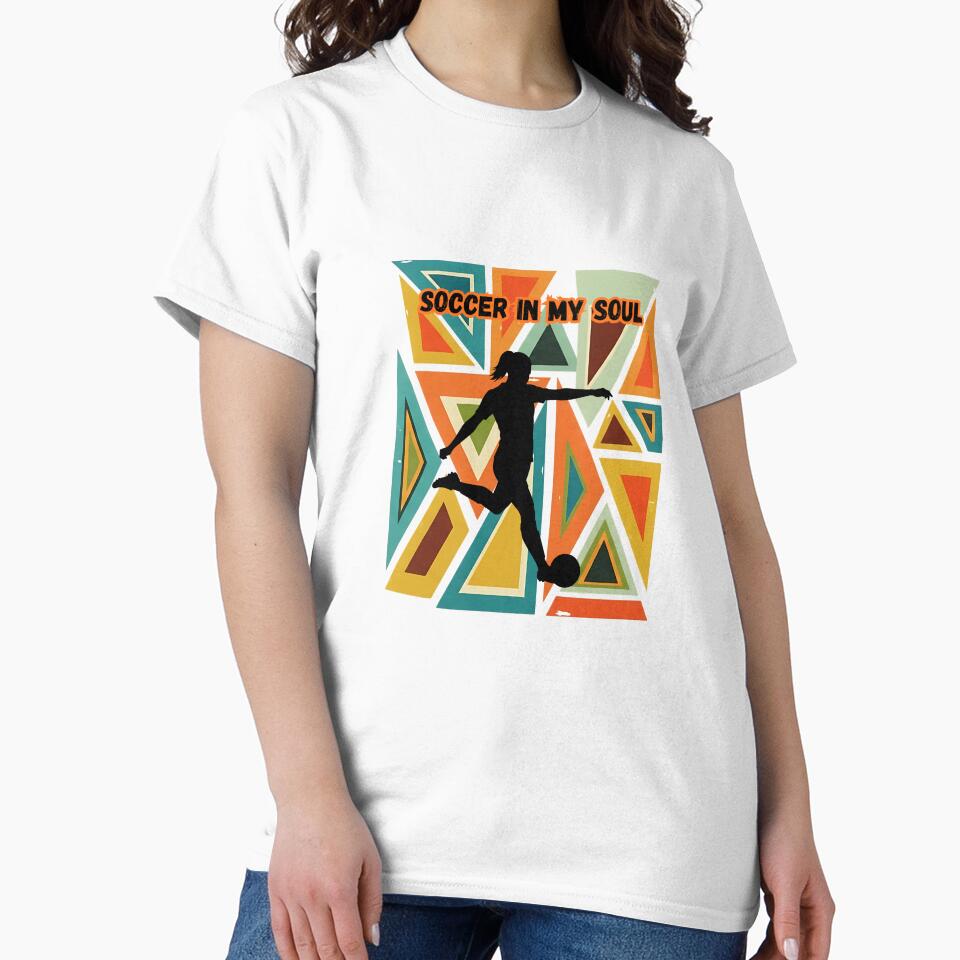 Just a Girl Who Loves Soccer – Women’s Soccer Graphic T-Shirt | Cute Soccer Lover Design by Lamagift