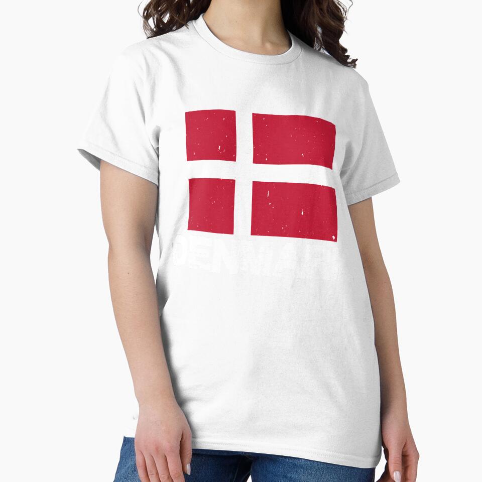 Denmark Flag T-Shirt for Men and Women by AllStarMerch