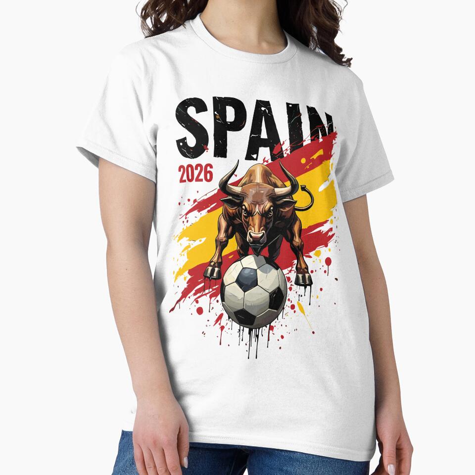 Spain 2026 Soccer Bull - Spanish Football Spirit Desig by Krasnovaovaova