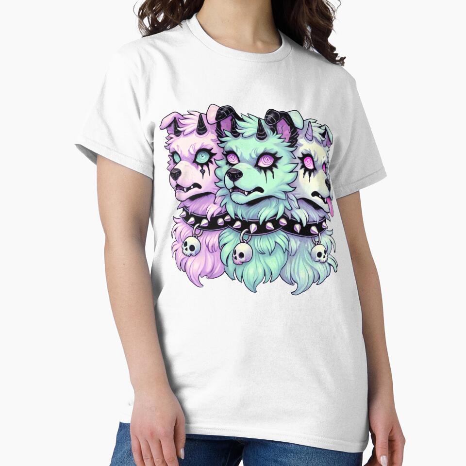 Pastel Goth Gothic 3-Headed Dog Gothic Men Women by BlueBerry-Pengu