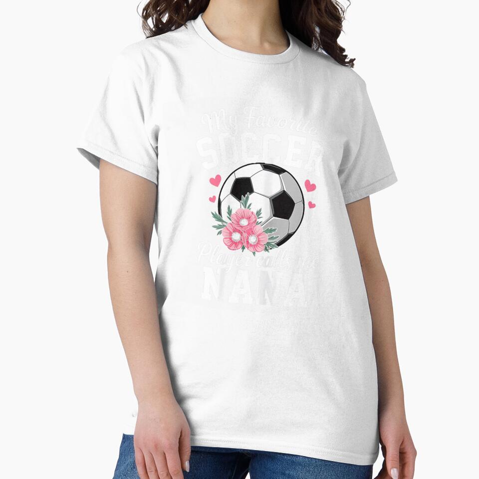 My Favorite Soccer Player Calls Me Nana Soccer Grandma Floral Ball by MassonCalepon