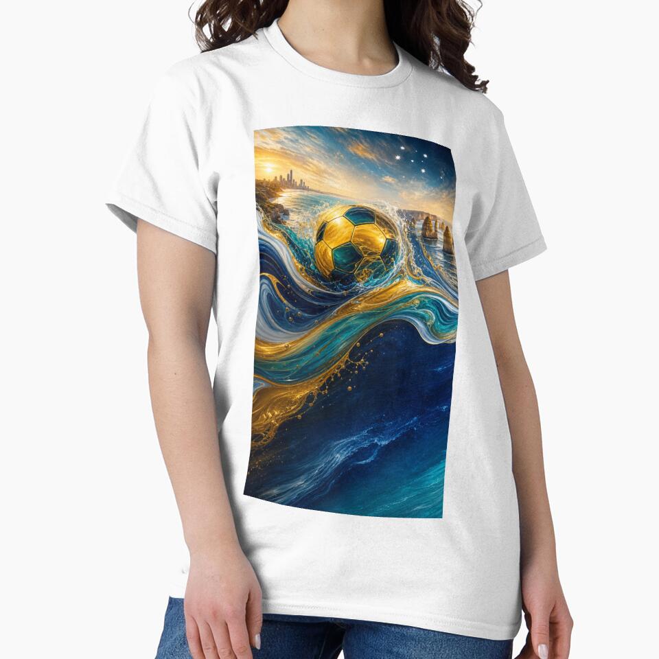 Ocean Waves Australia Soccer Fan Art | Illustration | 2026 Soccer Tournament by BrickByDream