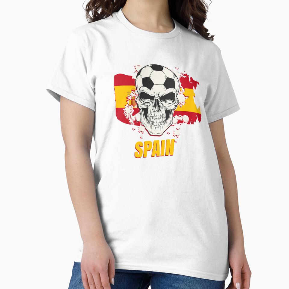Spain Soccer Player Goalie Spanish Flag Skull by anziehend