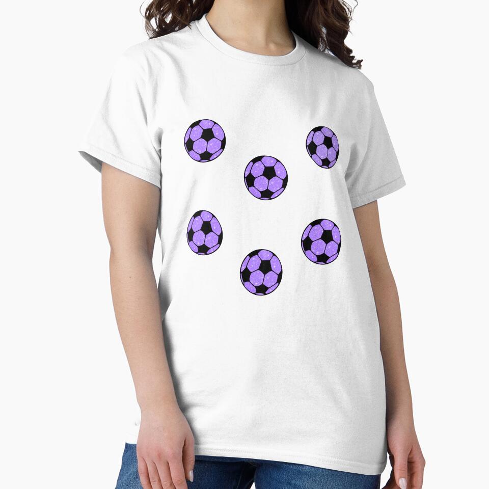 Purple Preppy Glitter Soccer Ball Set Pack by wonderxwander
