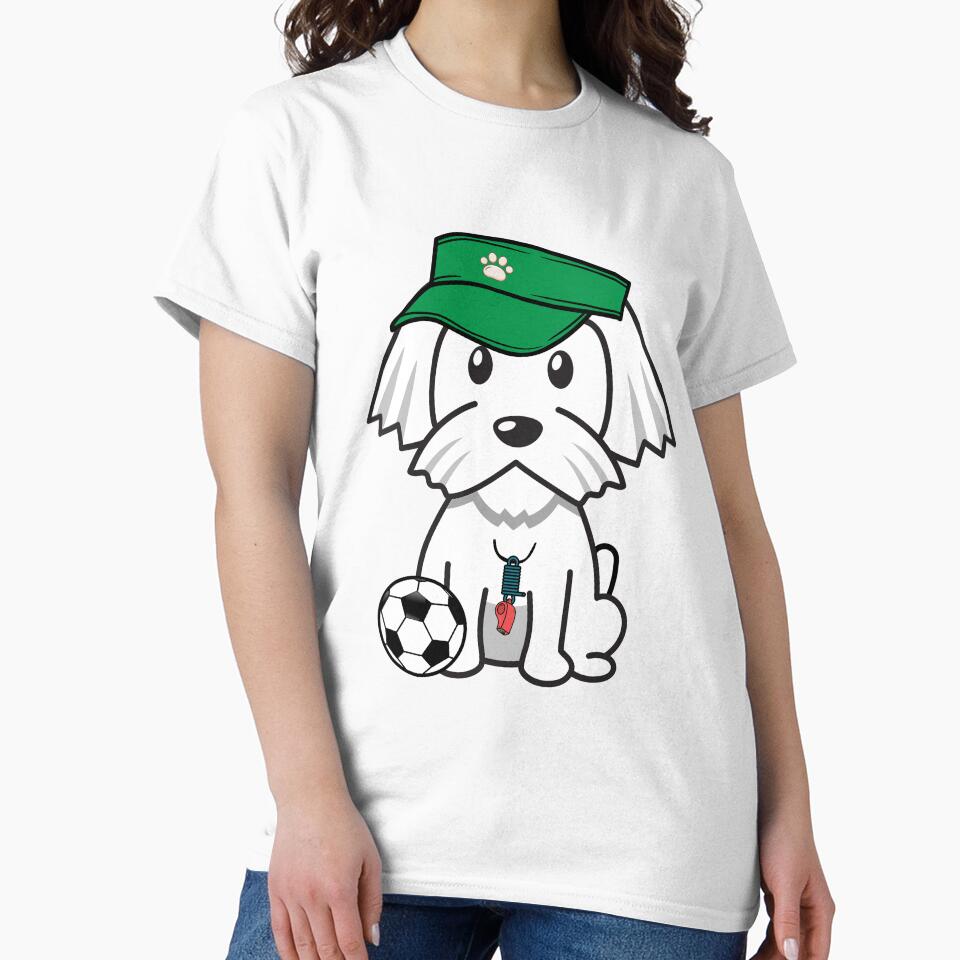 Soccer Player White dog by Pet Station