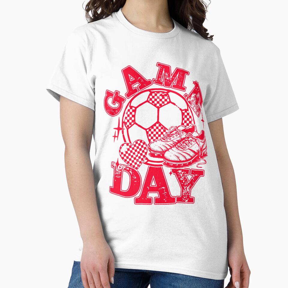 Game Day Soccer – Retro Varsity Sports Spirit Design by kiralynstration