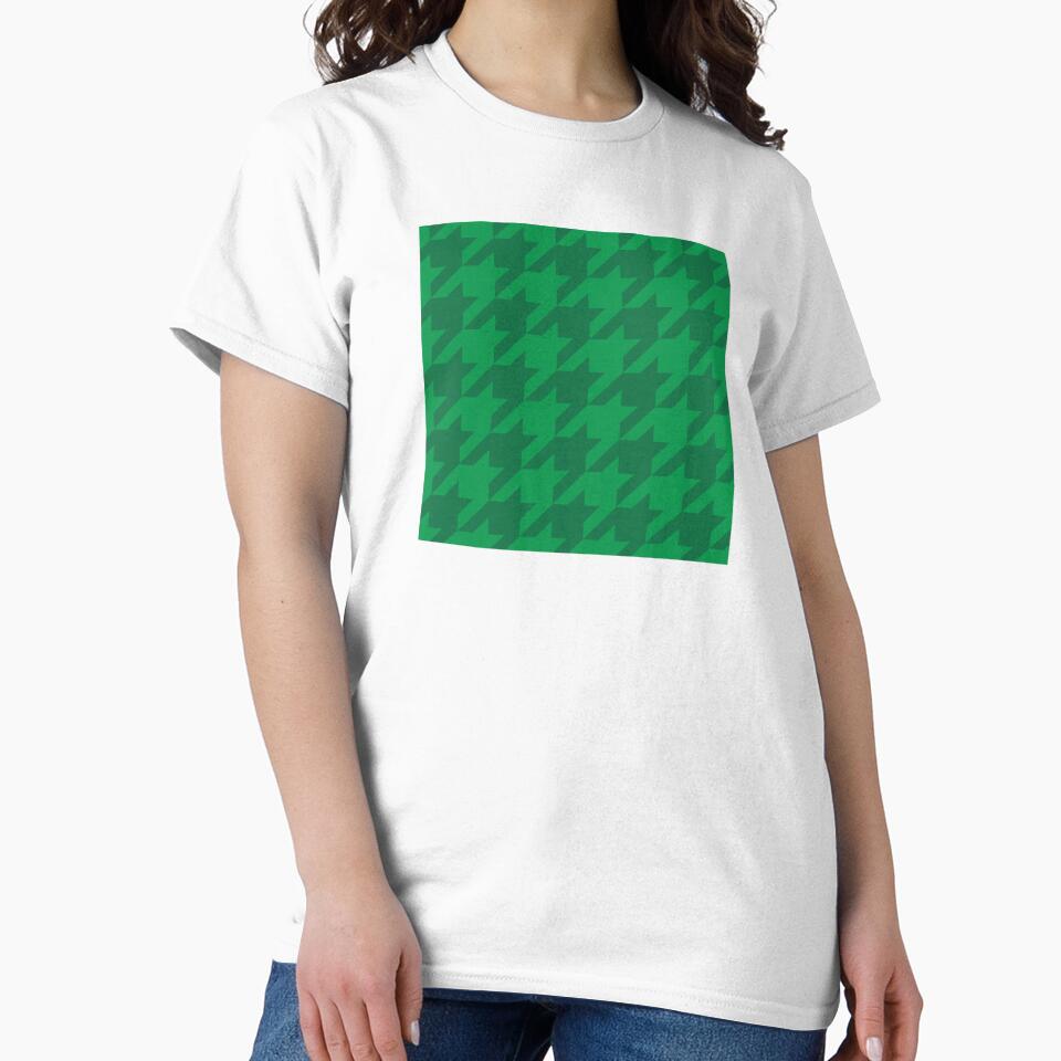 Forest Green Houndstooth by curtjankadesign