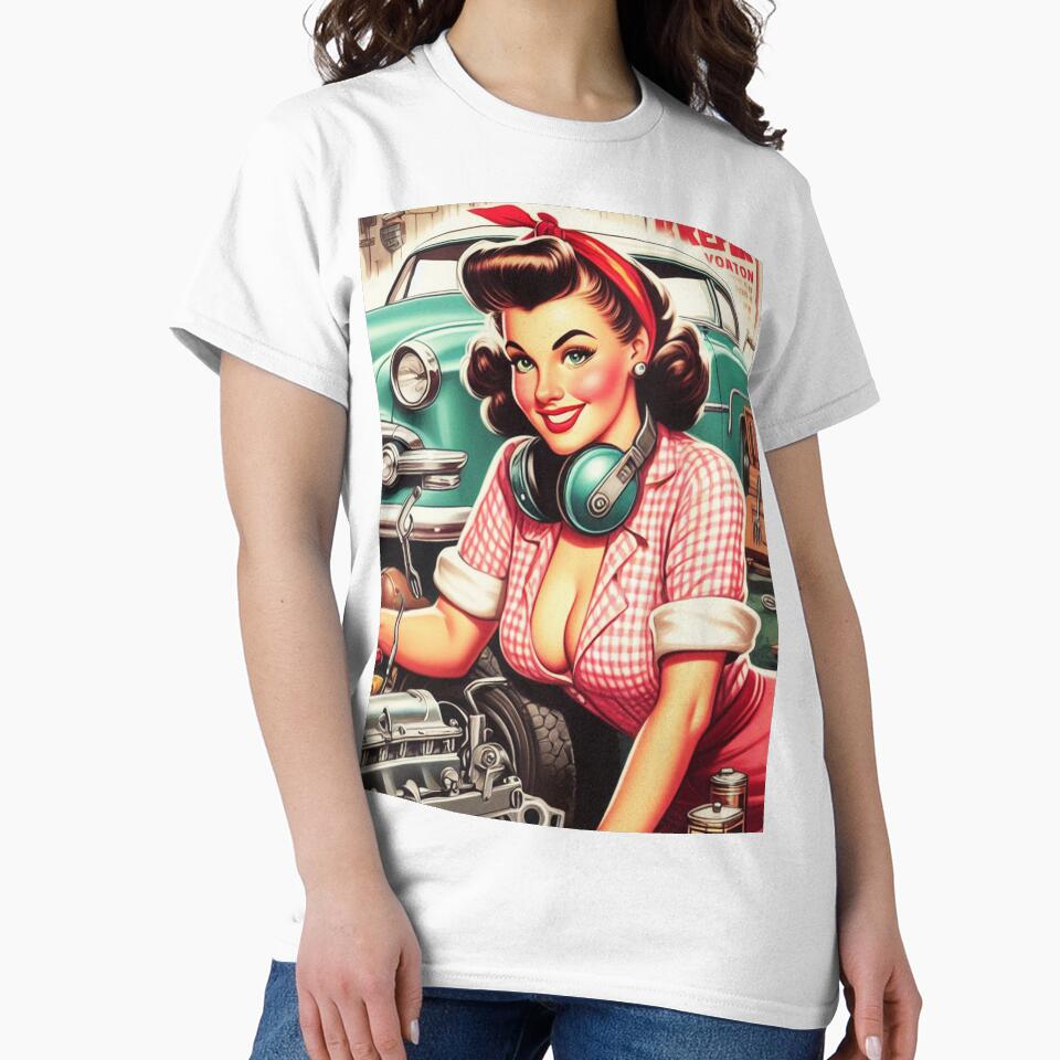 Vintage Mechanic Pin-up by PulpVintage