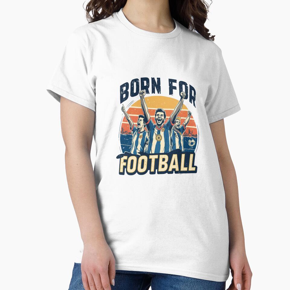 Born For Football Vintage Soccer Fan - Retro Match Day Graphic by PACS0011